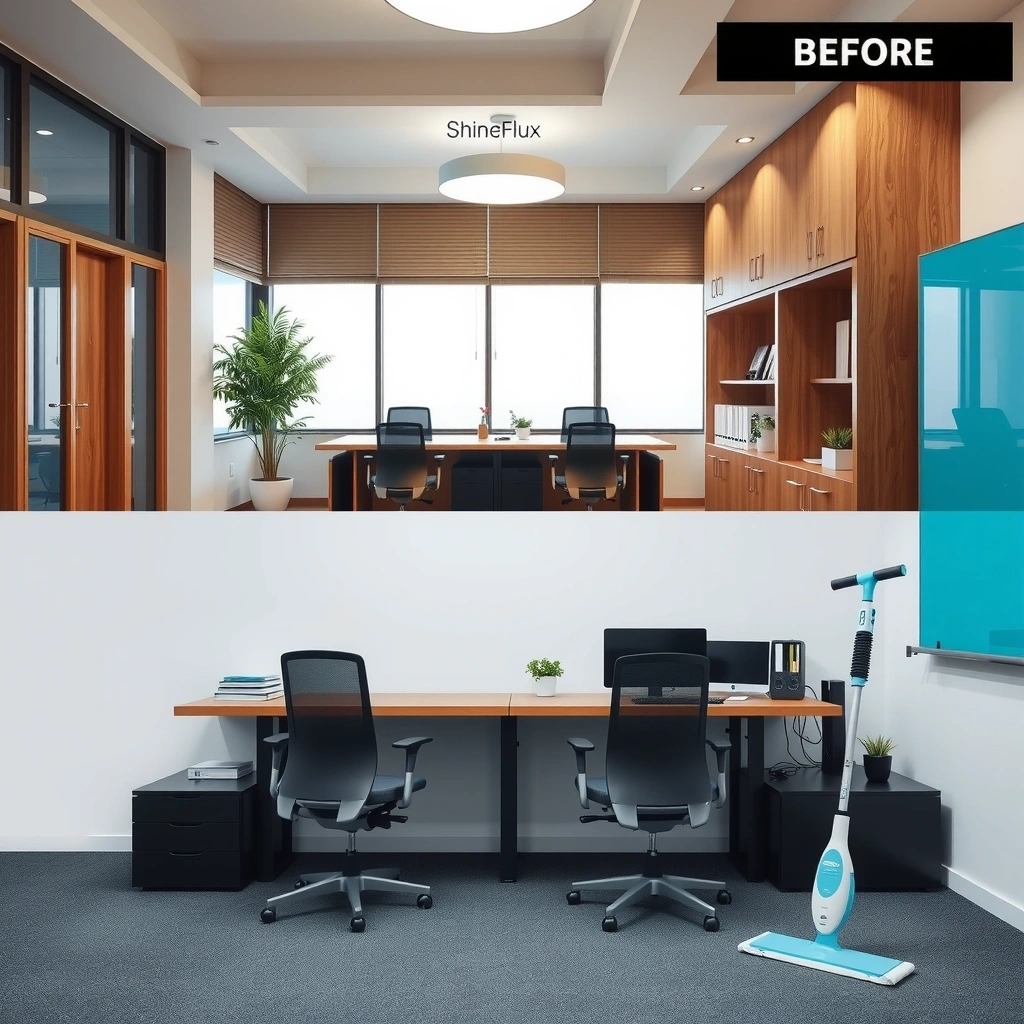 After cleaning - same office space professionally cleaned