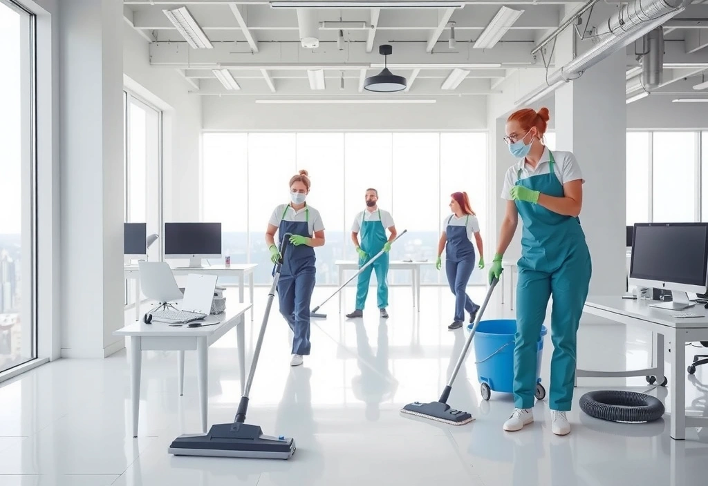 Modern office cleaning service